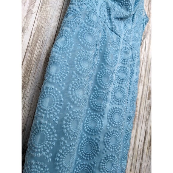 Maggy London Turquoise Lace Overlay Sleeveless Shift Dress Size 8 NWT - Picture 2 of 9